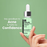 DermaCure 2% Salicylic Acid Face Serum – Acne & Spot Reduction, Oil Control, Pore Minimizer with Gotu Kola, Hemp & Witch Hazel