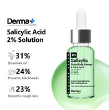 DermaCure 2% Salicylic Acid Face Serum – Acne & Spot Reduction, Oil Control, Pore Minimizer with Gotu Kola, Hemp & Witch Hazel