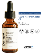 Derma Cure Cold-Pressed Castor Oil – 100% Pure Oil for Hair, Skin & Lash Growth (50ml)