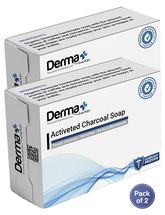 Derma+ Cure 99.9% Germ Protection Activated Charcoal Soap Bar | Deep clean & detoxifies | Pore cleanser | Daily Bathing Bar for Men & Women| Combo | Pack of 2 | 125gm