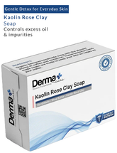 Derma+ Cure Pink kaolin clay soap bar | Absorbs the sebum, mattifies the skin and cleans the impurities | Paraben & SLS free | Certified & Clinically Proven | 125gm Pack of 1