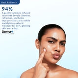 Derma+Cure Turmeric Collagen Soap Bar | Tan Removal | preventing wrinkling and sagging | fading dark spots and hyperpigmentation | Natural & clear acne | face & body soap | Combo | Pack of 2 |125gm