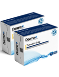 Derma+ Cure Turmeric Collagen Soap bar | Moisturizing | Hydrated | Reduce fine lines and wrinkles | Reduce dark spots, brighten, smooth, clean acne | Combo Soap | Pack of 2 | 125gm each