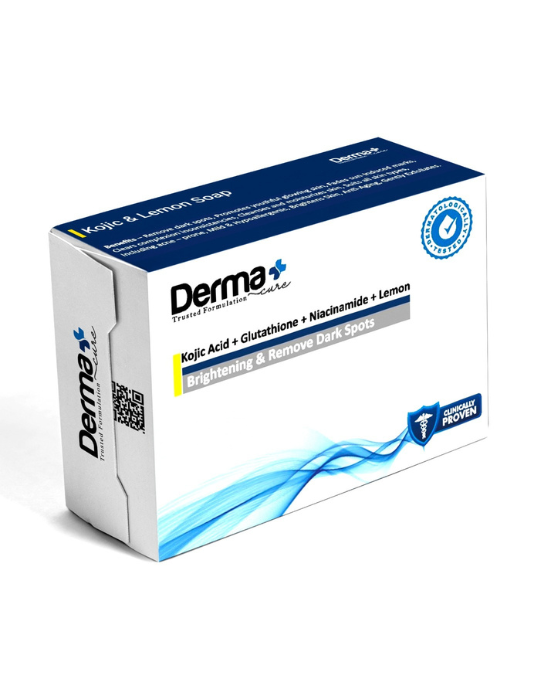 Kojic Acid Soap with Glutathione, Niacinamide, Lemon for Skin Brightening, Dark Spots (Pack of 1)