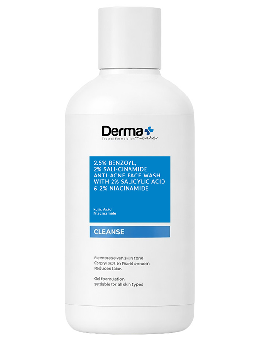 2.5 % BENZOYL 2% SALI-CINAMIDE ANTI-ACNE FACE WASH WITH 2% SALICYLIC ACID & 2& NIACINAMIDE