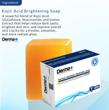 Kojic Acid Soap with Glutathione, Niacinamide, Lemon for Skin Brightening, Dark Spots (Pack of 1)