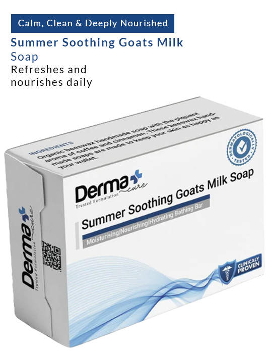 Summer Soothing Goats Milk Soap bar | Natural Handmade Bath Bar | Premium Skincare | Gentle Cleansing | 100 gm | Pack of 3