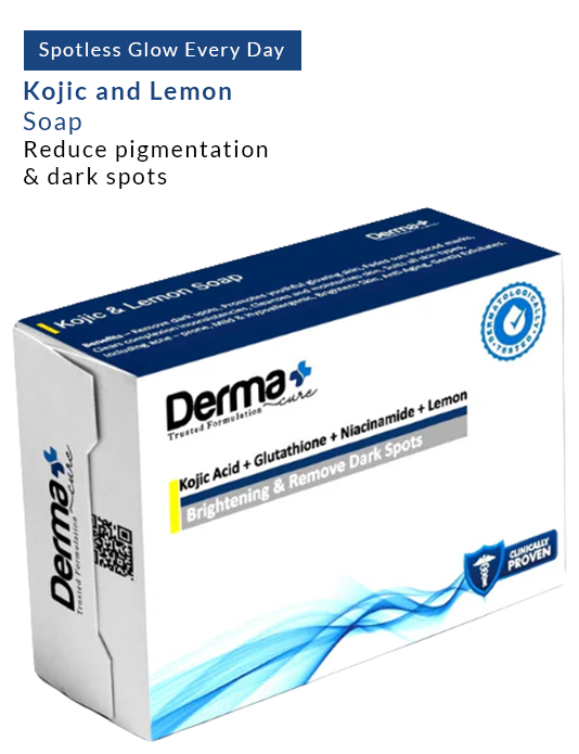 Kojic Acid Soap with Glutathione, Niacinamide, Lemon for Skin Brighten – Dermacure